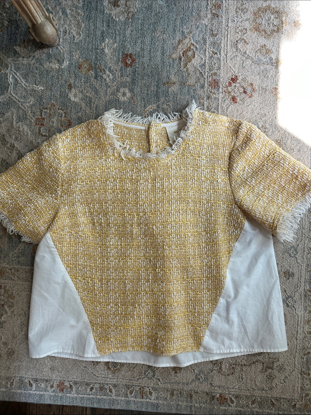 Maeve tweed Poplin Twofer short sleeve top in excellent condition! - Picture 7 of 12